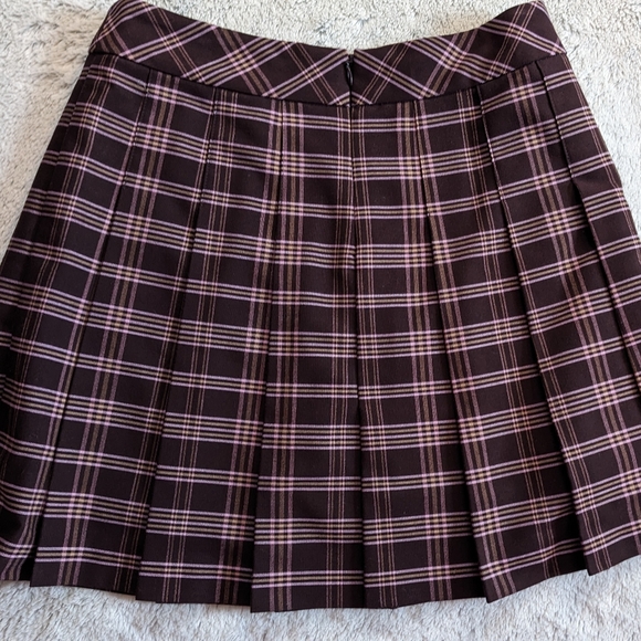 Aritzia Sunday Best Plaid Mini Pleated Skirt Size 2 - Picture 3 of 7
